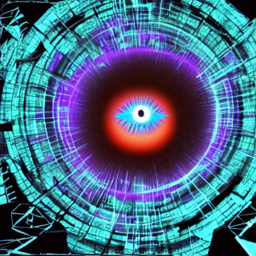 Prompt: The Eye of Providence cyber, concept art