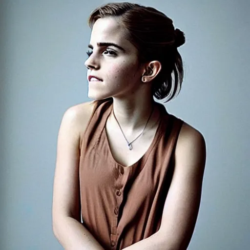 Prompt: emma watson with a full beard