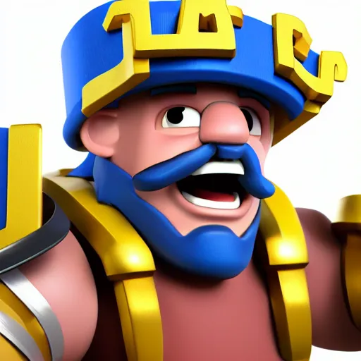 the king from clash royale in real life, realistic,, Stable Diffusion