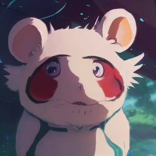 Prompt: a crying hamster, illustration concept art anime key visual trending pixiv fanbox by wlop and greg rutkowski and makoto shinkai and studio ghibli and kyoto animation symmetrical facial features