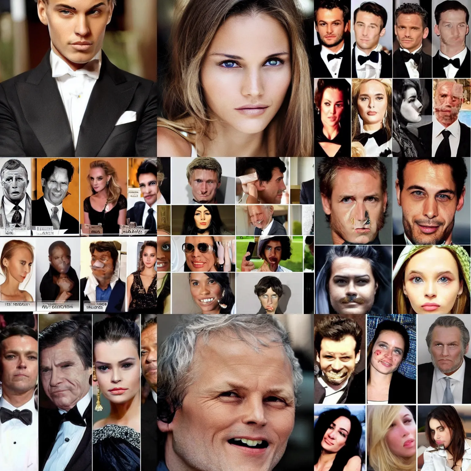 Prompt: rich people in the world, perfect faces