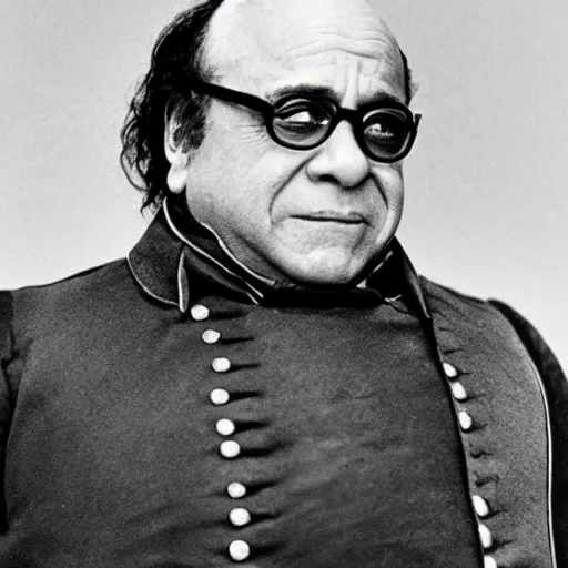 Prompt: portrait photograph of danny devito as a civil war confederate general