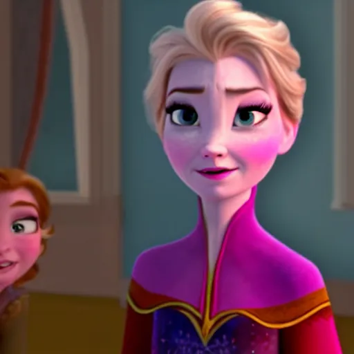 Image similar to Walter white playing as Elsa in Disney's frozen.