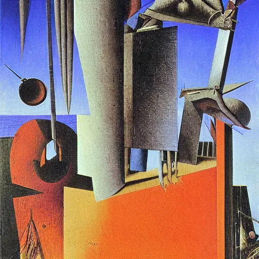 Prompt: nuremberrg, painting by by max ernst, colour