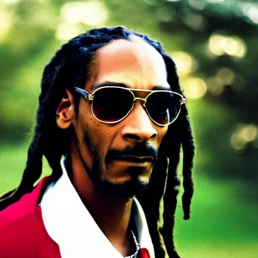 Image similar to cinematic film still of Snoop Dogg starring in a Steven Spielberg film as Bob Marley, candid photo, 1999, Jamaica, shallow depth of field, photograph, epic lighting