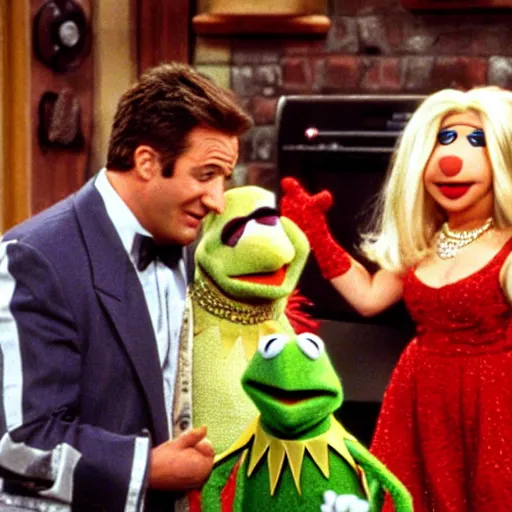 Image similar to film still of the muppets on Friends (1997)