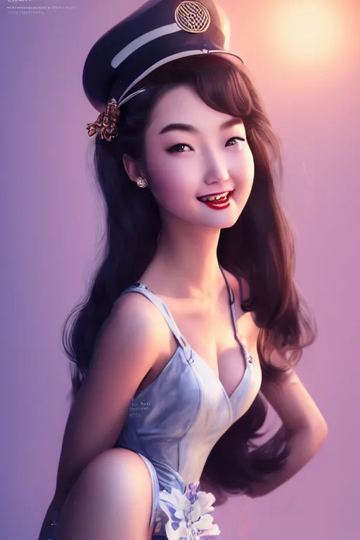 Image similar to a pin up and luxury beautiful fashion and loveable dreamlke taiwan girl, chic clothes, charming smile, by artgerm lau & jeehyung lee & irakli nadar, hyperdetailed, 8 k realistic, symmetrical, beautiful lighting, digital art,, frostbite 3 engine, cryengine, dof, trending on artstation