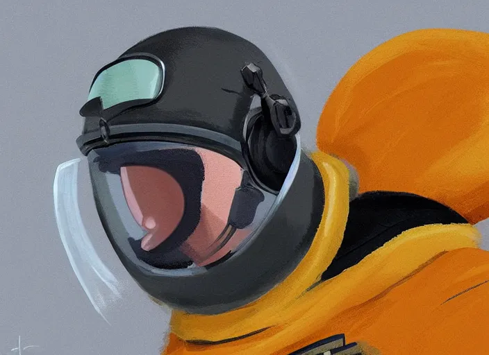 Image similar to budgie wearing a pilot helmet and pilot jacket giving a thumbs up to the viewer, digital painting, 8 k, trending on deviantart, trending on furaffinity, concept art.