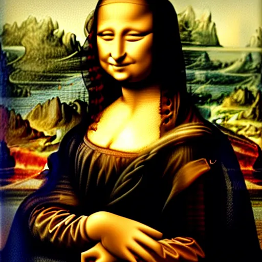 Image similar to mona lisa as a lion h 7 0 4