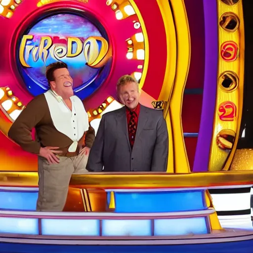 Prompt: one of the contestants on wheel of fortune is Fred Flintstone