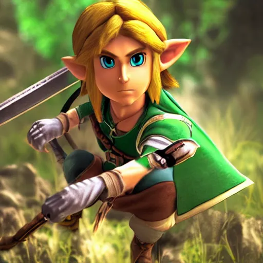 Prompt: 8 k photography from link from the legend of zelda, photorealistic