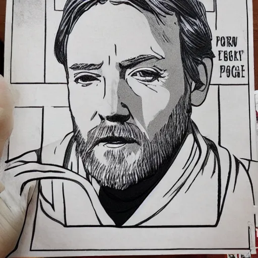 Prompt: obi wan kenobi made of pierogies