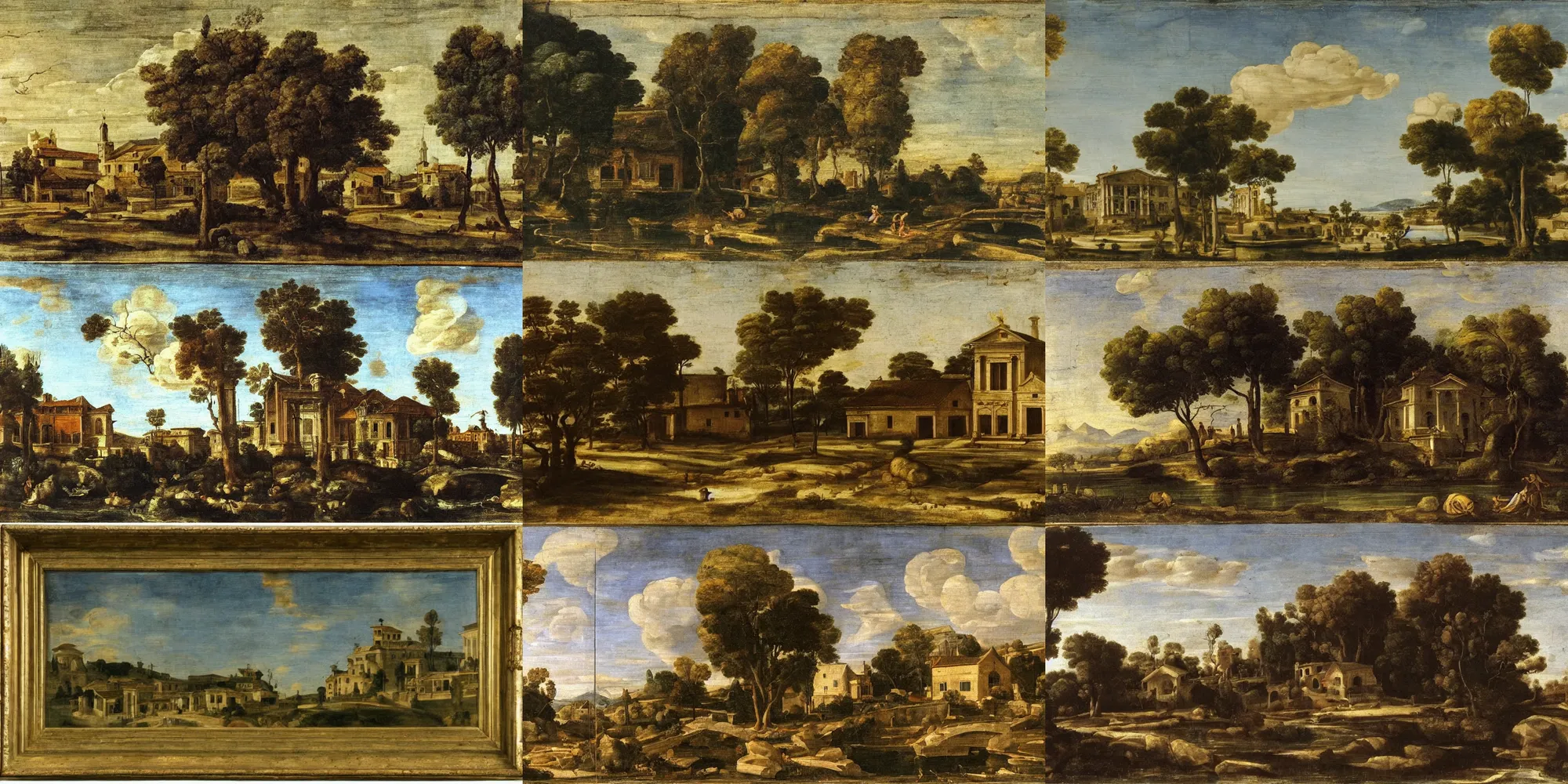 Prompt: a beautiful painting of a building in a serene landscape by Annibale Carracci