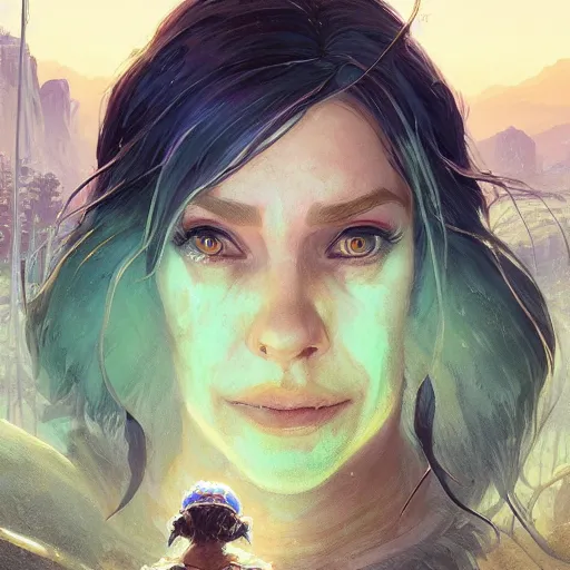 Image similar to highly detailed portrait, eldritch woman, in gta v, stephen bliss, unreal engine, fantasy art by greg rutkowski, loish, rhads, ferdinand knab, makoto shinkai and lois van baarle, ilya kuvshinov, rossdraws, tom bagshaw, global illumination, radiant light, detailed and intricate environment