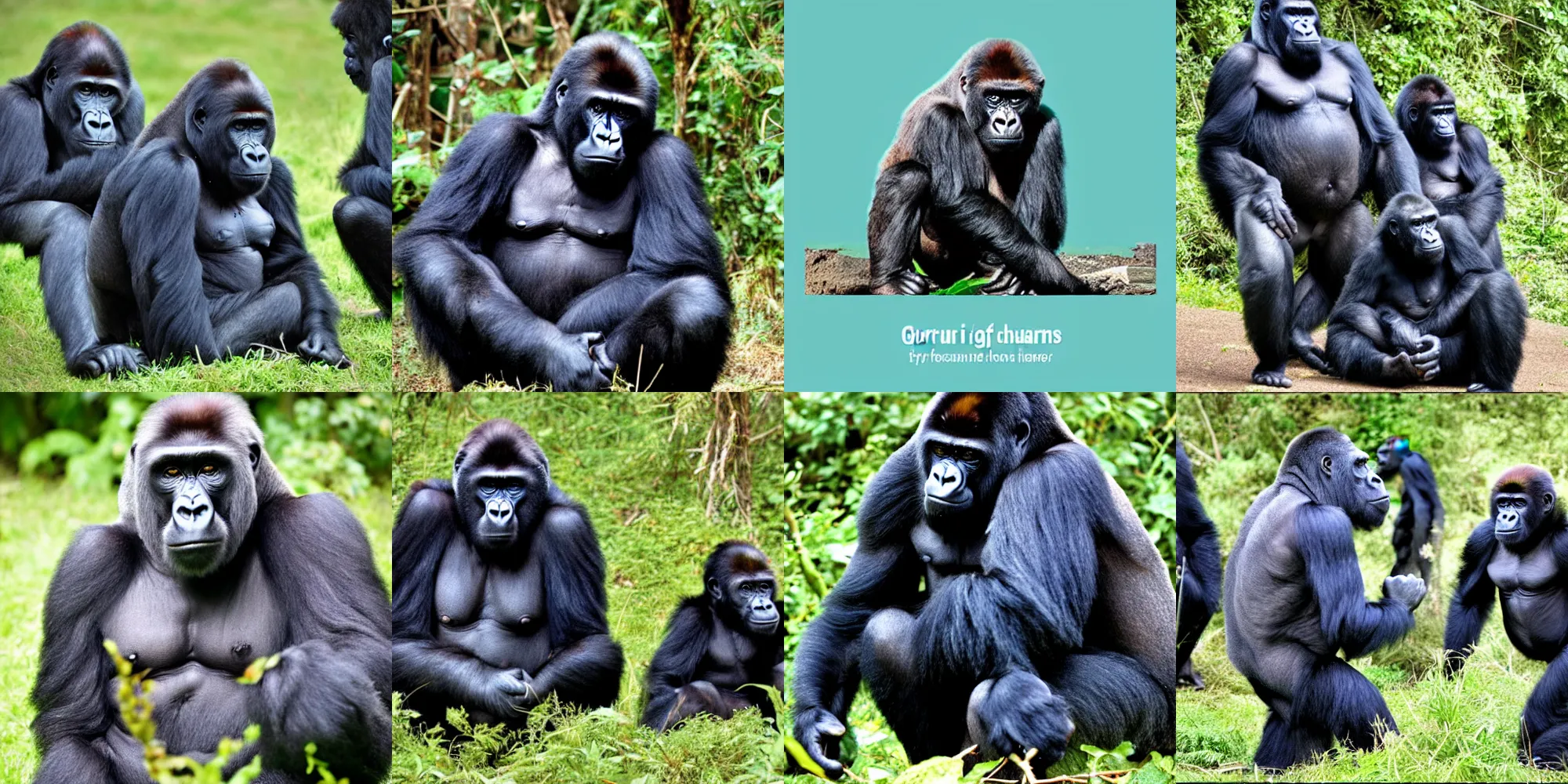 gorillas in charge of humans | Stable Diffusion | OpenArt