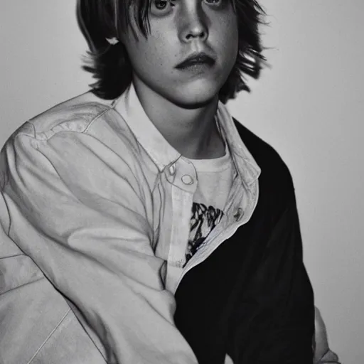 Image similar to cole sprouse photographed by larry clark