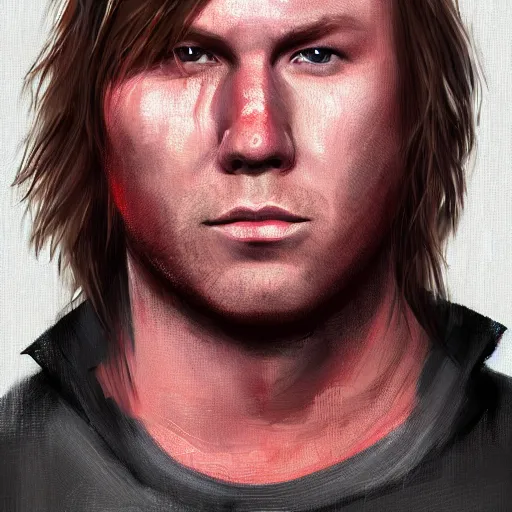 Prompt: portrait from jon moxley (WWE) , Artstation