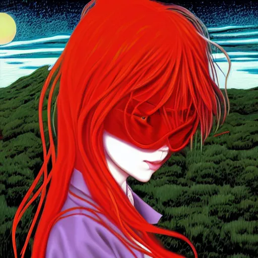 Prompt: asuka langley by Dan Hillier, Junji Ito, hd 8k