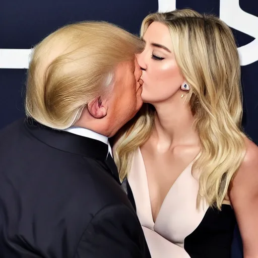 Image similar to amber heard kissing donald trump