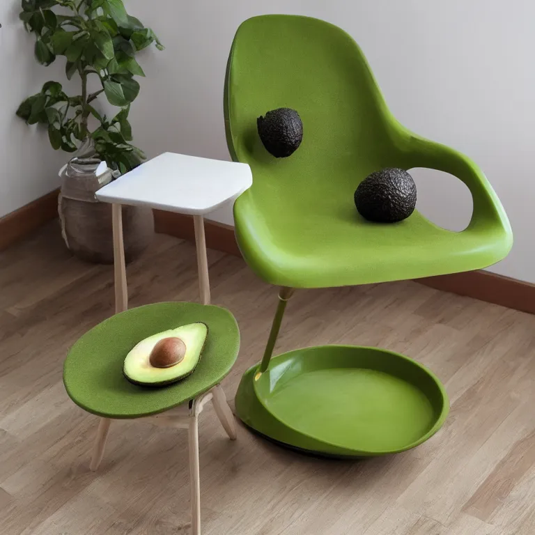 Image similar to realistic avocado chair