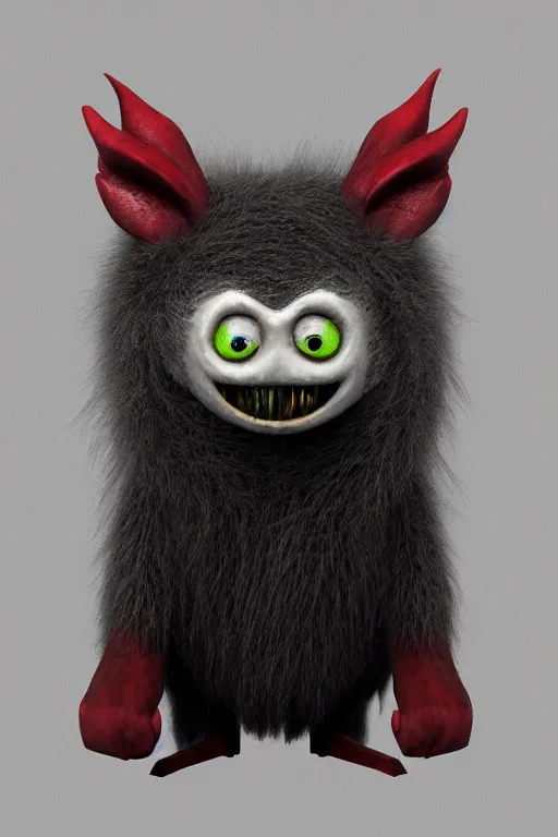 Prompt: 3 d model of a evil fur monster with glowing eyes by alexander jansson : 1 | centered, spectral color, electric color, rolling hills : 0. 9 | fantasy : 0. 9 | by jim henson and dave melvin : 0. 4 | unreal engine, deviantart, artstation, octane, finalrender, concept art, hd, 8 k resolution : 0. 8