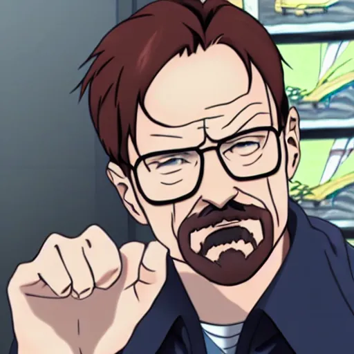 Image similar to walter white in the anime love live