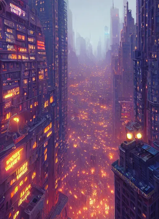 Image similar to highly detailed new york illustration in gta v, stephen bliss, unreal engine, fantasy art by greg rutkowski, loish, rhads, ferdinand knab, makoto shinkai and lois van baarle, ilya kuvshinov, rossdraws, tom bagshaw, global illumination, radiant light, detailed and intricate environment