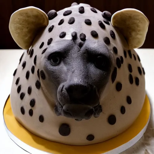 Image similar to birthday cake with hyena sitting on top