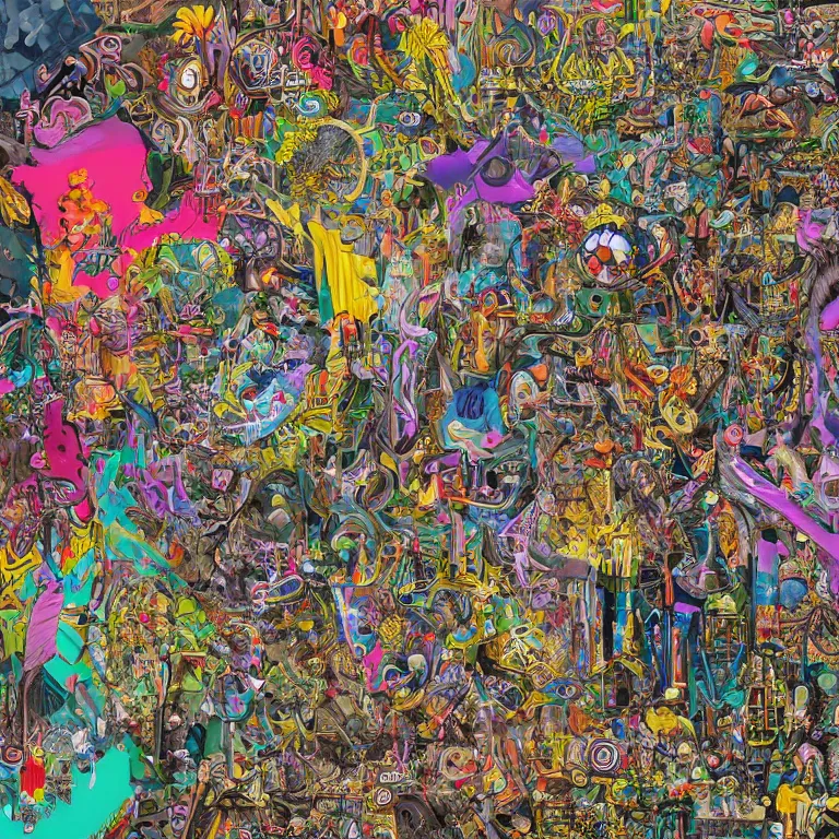 Prompt: detailed maximalist artwork by subjekt zero