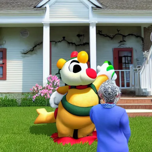 Image similar to bowser at his grandma's house