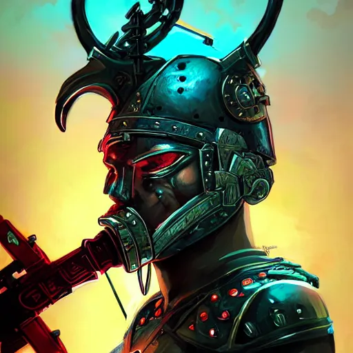 Image similar to cyberpunk viking helmet mask warrior goddess robot ninja fantasy, art gta 5 cover, official fanart behance hd artstation by jesper ejsing, by rhads, makoto shinkai and lois van baarle, ilya kuvshinov, ossdraws