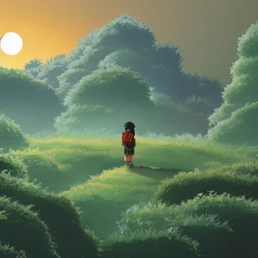 Image similar to landscape of the eternal rest, in the style of studio ghibli, award - winning, 4 k