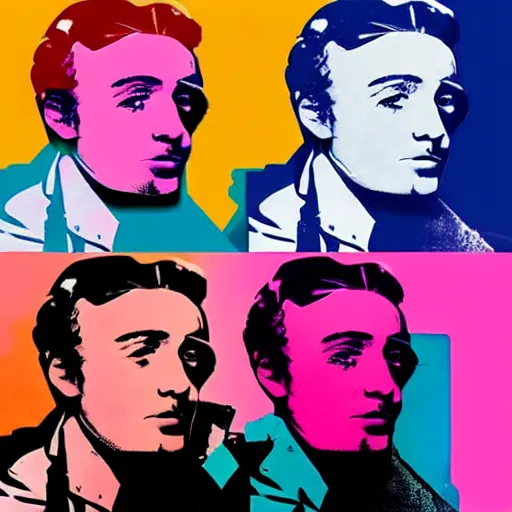 warhol. ss and mac miller, colourized, poster, hd, | Stable Diffusion ...