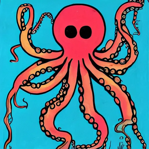 Prompt: octopus basquiat