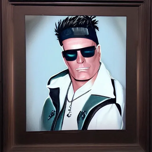 Image similar to a portrait of vanilla ice made out of vanilla and ice, concept art, matte painting