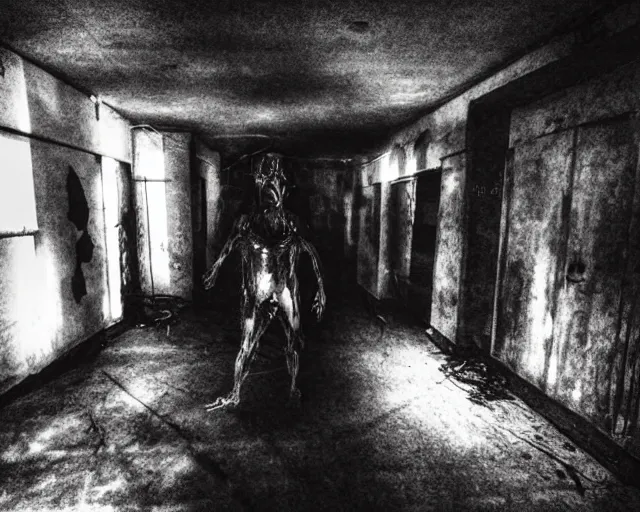 Image similar to horror demon evil transparent spirit attacks in basement interior photo shot on iphone, dynamic pose, middle body shot, sharp focus, grainy, corpse, paranormal flashlight, night, total darkness, poltergeist, aberrations,