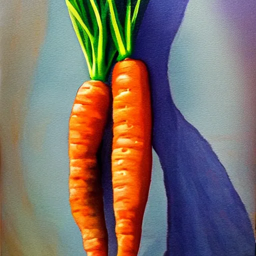 Prompt: Creepy painting of a carrot