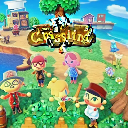 Prompt: the cover for the next animal crossing game