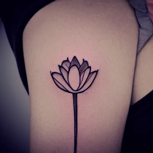 Image similar to minimalistic lotus flower tattoo