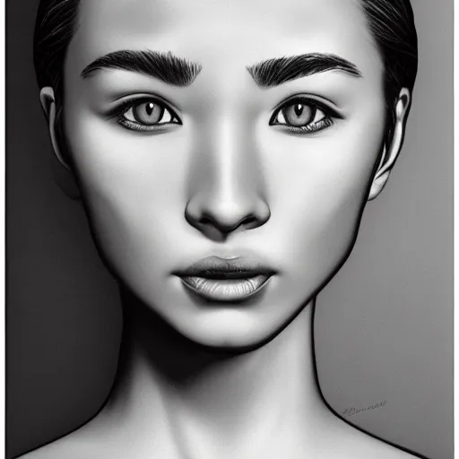 Image similar to celina, hyper photo realism, portrait