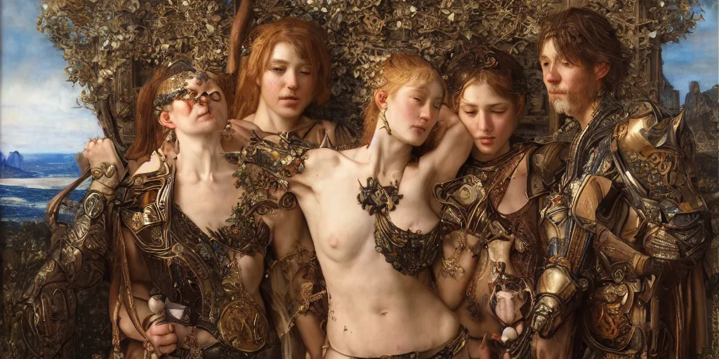 Image similar to masterpiece inchoate sybaritic salve Reginae, masterpiece by Edgar Maxence and Ross Tran and Michael Whelan and Caravaggio artistic, intricate drawing, realistic fantasy, extremely detailed and beautiful aesthetic celtic face, establishing shot, 8k resolution, dramatic lighting