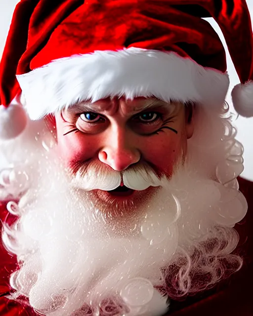 Image similar to face of an evil santa