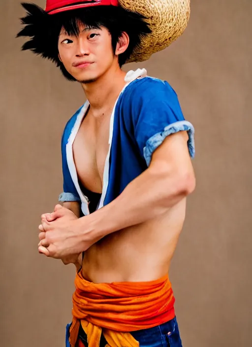 Monkey D Luffy As a Real Person Frontlight FullHD Warm · Creative Fabrica