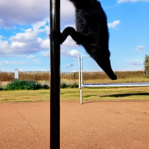 Image similar to black cat doing pole dance