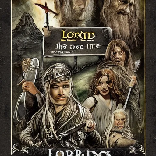 Image similar to lord of the rings in style of dieselpunk