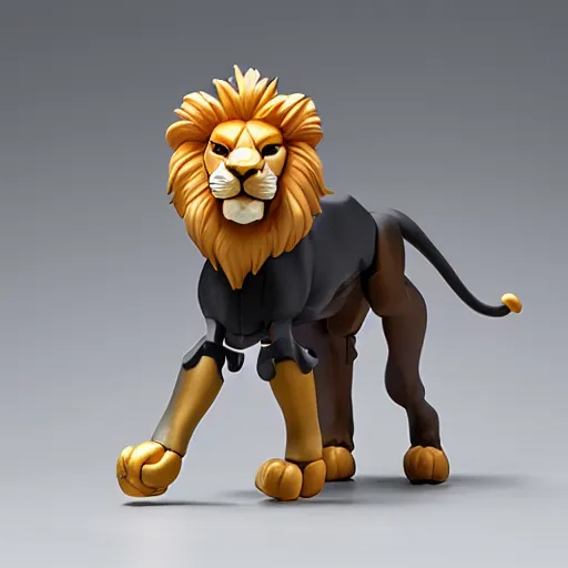 Image similar to a figma lion, 4 k, highly detailed