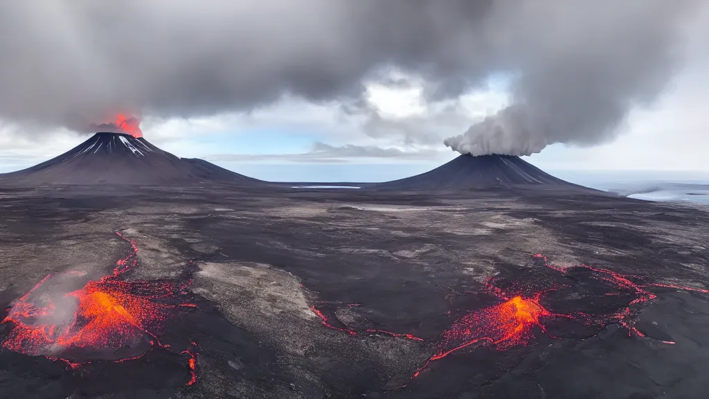 Image similar to I flew my drone over an erupting volcano in Iceland and these are the incredible pictures I took