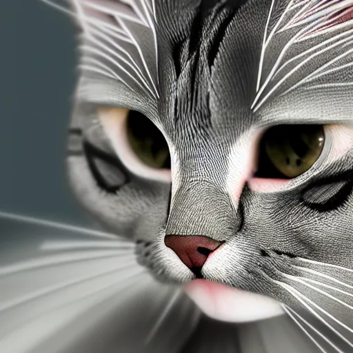 Prompt: cat origami 4 k and 8 k, hdr, photorealistic, quality and detail