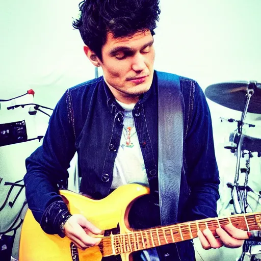 Prompt: a nice photo someone took of john mayer yesterday evening.