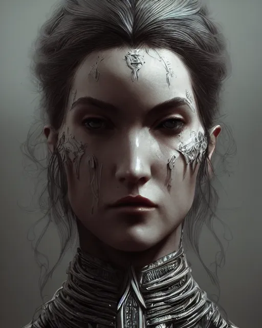 Prompt: female antagonist, accurate details, detailed face, dramatic, intricate, elegant, highly detailed, digital painting, artstation, concept art, sharp focus, illustration, art by Gustave Dore, octane render